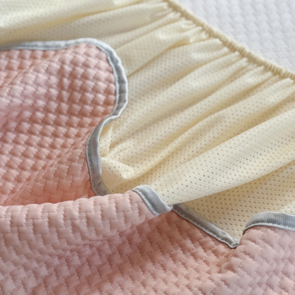 91家纺网 家纺一手货源 找家纺 柚子YOUTH 2025新款亲肤舒适冰豆豆凉感凉席席子 甜筒蒂（床笠款）