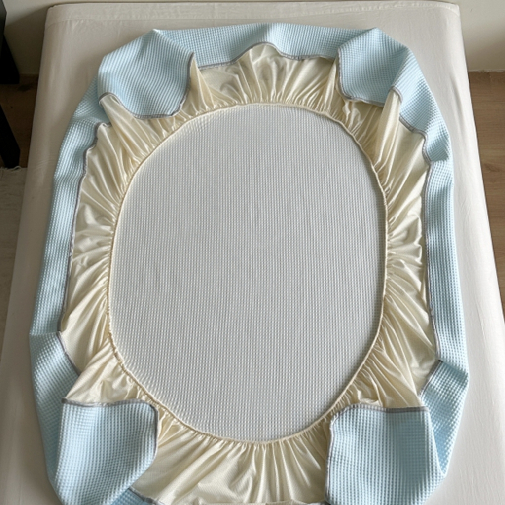 91家纺网 家纺一手货源 找家纺 柚子YOUTH 2025新款亲肤舒适冰豆豆凉感凉席席子 夏日小狗（床笠款）