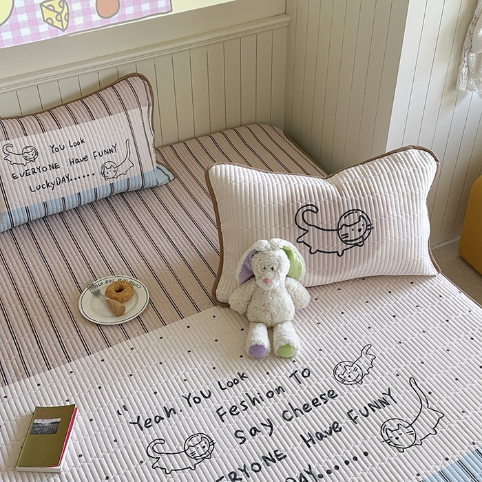 91家纺网 家纺一手货源 找家纺 柚子YOUTH 2025新款锦氨超柔果冻凉席 太空猫凉席