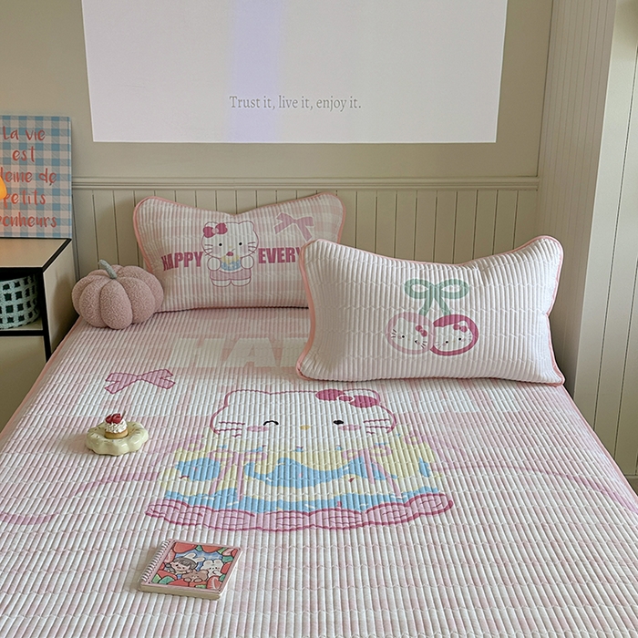 91家纺网 家纺一手货源 找家纺 柚子YOUTH 2025新款锦氨超柔果冻凉席 蛋糕猫凉席