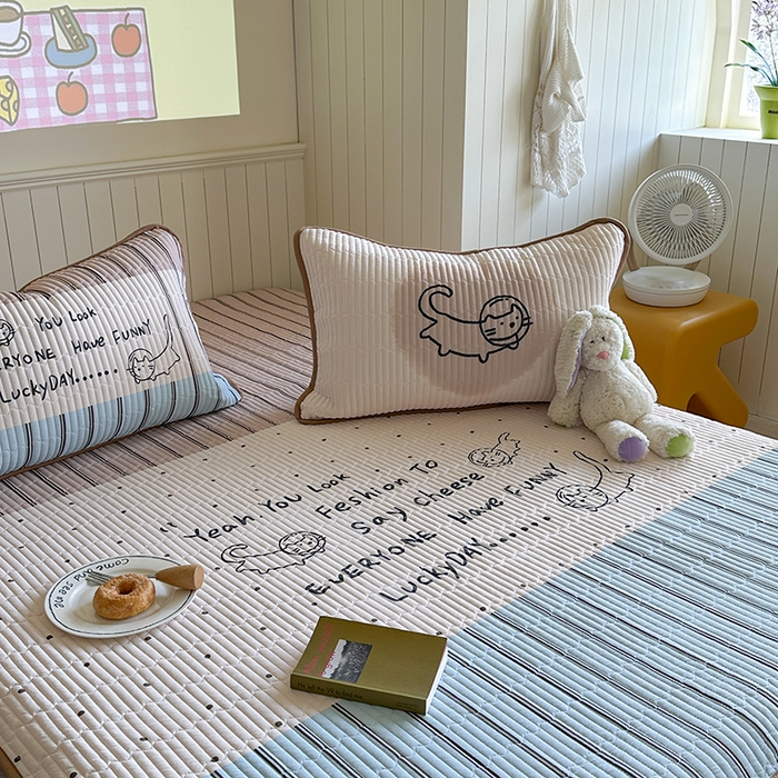 91家纺网 家纺一手货源 找家纺 柚子YOUTH 2025新款锦氨超柔果冻凉席 太空猫凉席