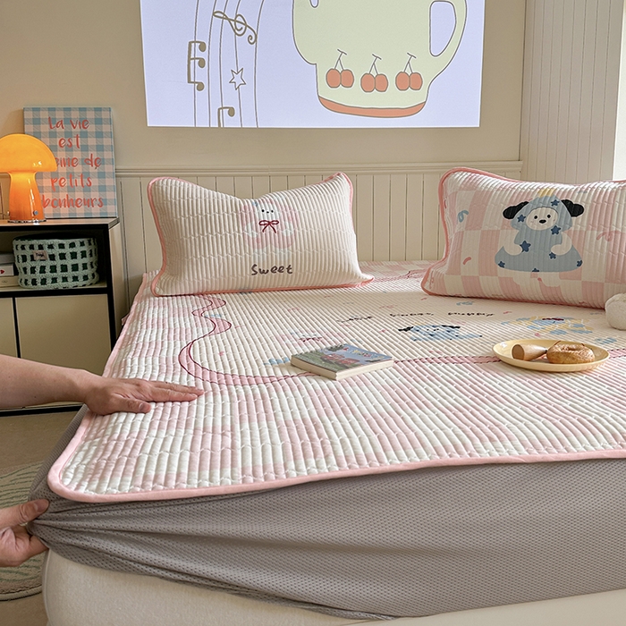 91家纺网 家纺一手货源 找家纺 柚子YOUTH 2025新款锦氨超柔果冻凉席 抱抱狗凉席