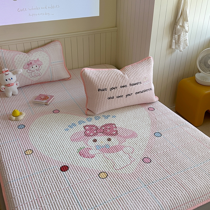 91家纺网 家纺一手货源 找家纺 柚子YOUTH 2025新款锦氨超柔果冻凉席 草莓蒂凉席