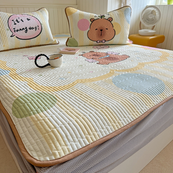 柚子YOUTH 2025新款锦氨超柔果冻凉席 黄油小熊凉席
