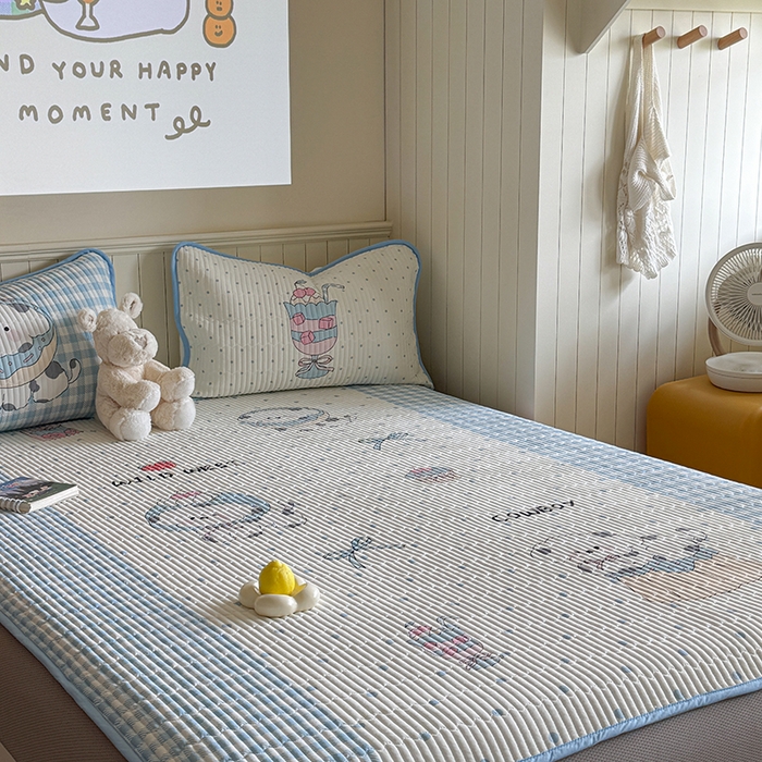 91家纺网 家纺一手货源 找家纺 柚子YOUTH 2025新款锦氨超柔果冻凉席 蛋糕墩墩凉席