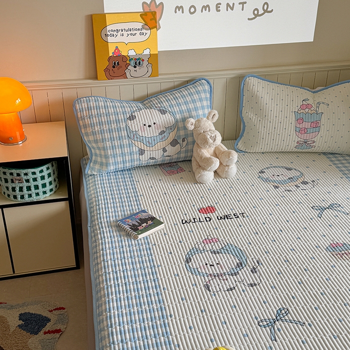 91家纺网 家纺一手货源 找家纺 柚子YOUTH 2025新款锦氨超柔果冻凉席 蛋糕墩墩凉席