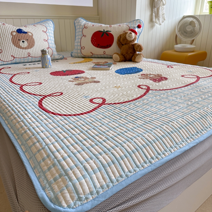 柚子YOUTH 2025新款锦氨超柔果冻凉席 滑翔小熊凉席