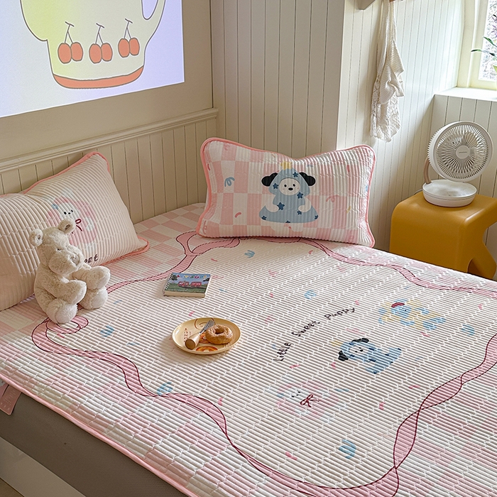 91家纺网 家纺一手货源 找家纺 柚子YOUTH 2025新款锦氨超柔果冻凉席 抱抱狗凉席