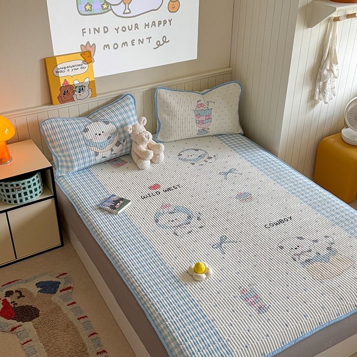 91家纺网 家纺一手货源 找家纺 柚子YOUTH 2025新款锦氨超柔果冻凉席 蛋糕墩墩凉席