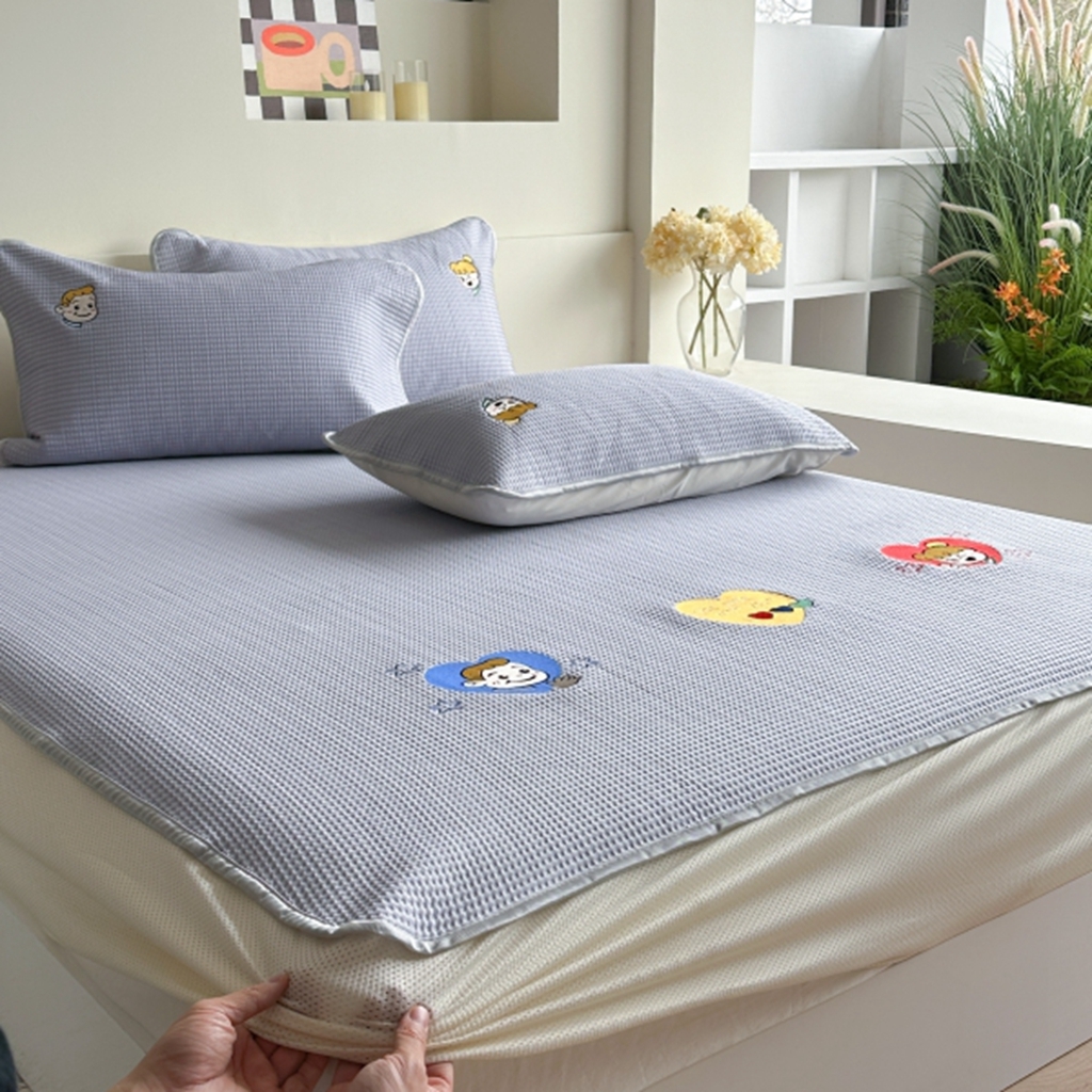 柚子YOUTH 2025新款亲肤舒适冰豆豆凉感凉席席子 遇见（床笠款）