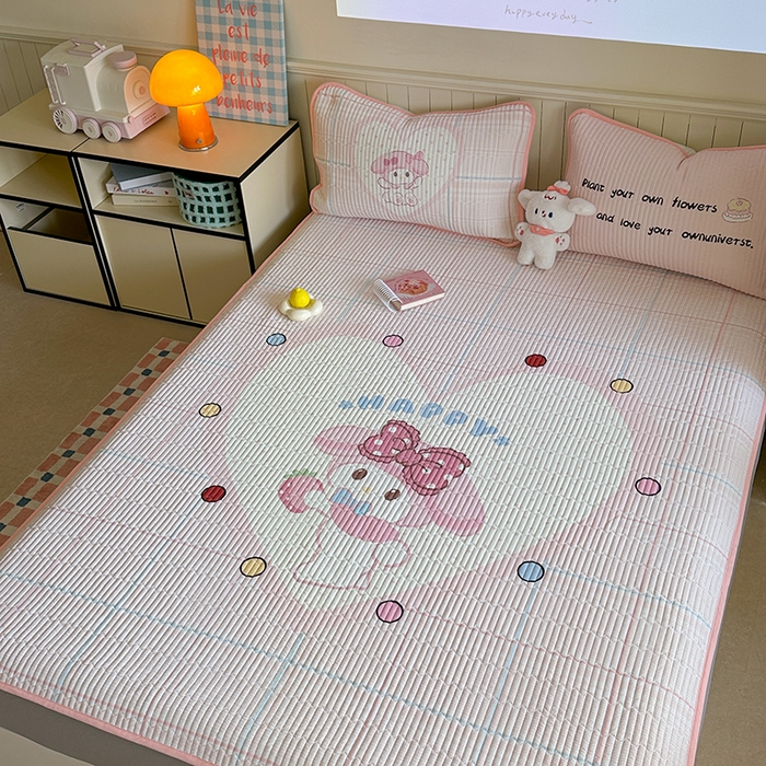 91家纺网 家纺一手货源 找家纺 柚子YOUTH 2025新款锦氨超柔果冻凉席 草莓蒂凉席