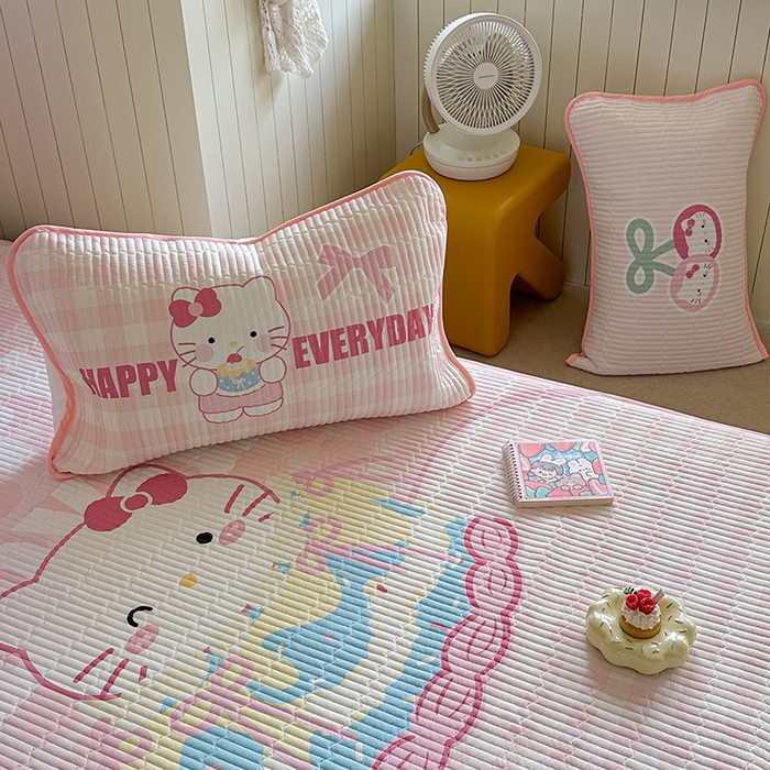 91家纺网 家纺一手货源 找家纺 柚子YOUTH 2025新款锦氨超柔果冻凉席 蛋糕猫凉席