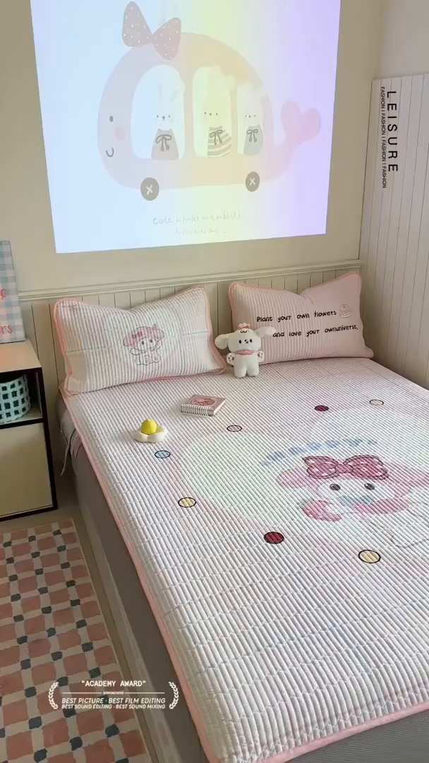 91家纺网 家纺一手货源 找家纺 柚子YOUTH 2025新款锦氨超柔果冻凉席 草莓蒂凉席