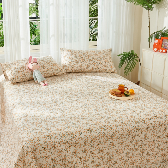 91家纺网 家纺一手货源 找家纺 2025夏季新款热门原棉老粗布床单床单单件凉席席子-系列一 锦绣花舞