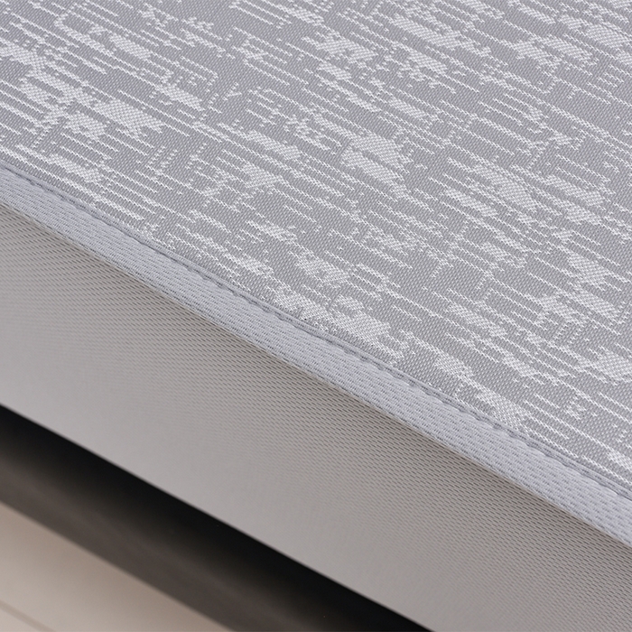 91家纺网 家纺一手货源 找家纺 芯诗曼家纺 2025新款三明治凉感丝提花冰丝席凉席三件套 莫兰-灰床笠款