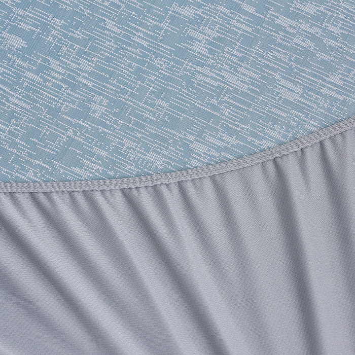 91家纺网 家纺一手货源 找家纺 芯诗曼家纺 2025新款三明治凉感丝提花冰丝席凉席三件套 莫兰-蓝灰床笠款