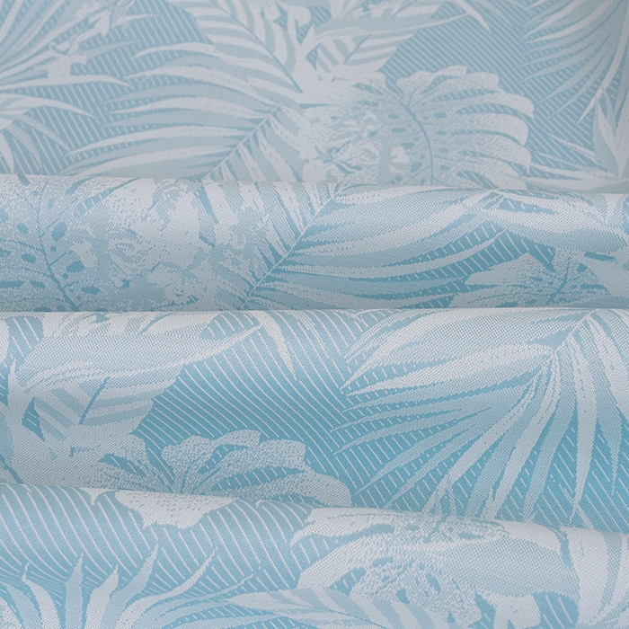 91家纺网 家纺一手货源 找家纺 芯诗曼家纺 2025新款三明治凉感丝提花冰丝席凉席三件套 叶语恋-蓝床笠款