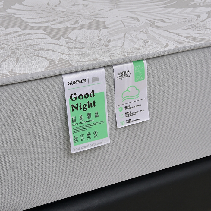 91家纺网 家纺一手货源 找家纺 芯诗曼家纺 2025新款三明治凉感丝提花冰丝席凉席三件套 叶语恋-咖床笠款