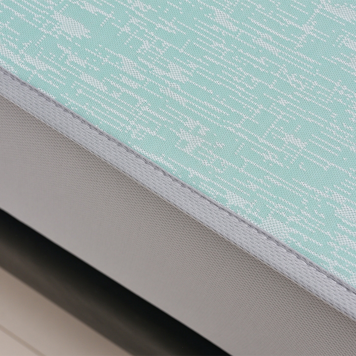 91家纺网 家纺一手货源 找家纺 芯诗曼家纺 2025新款三明治凉感丝提花冰丝席凉席三件套 莫兰-绿床笠款