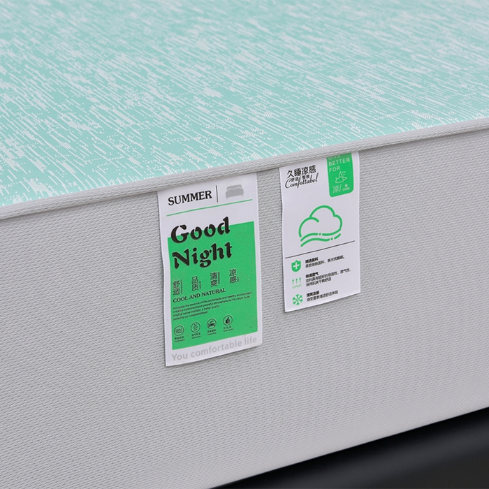 91家纺网 家纺一手货源 找家纺 芯诗曼家纺 2025新款三明治凉感丝提花冰丝席凉席三件套 莫兰-绿床笠款