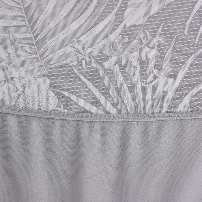 91家纺网 家纺一手货源 找家纺 芯诗曼家纺 2025新款三明治凉感丝提花冰丝席凉席三件套 叶语恋-灰床笠款