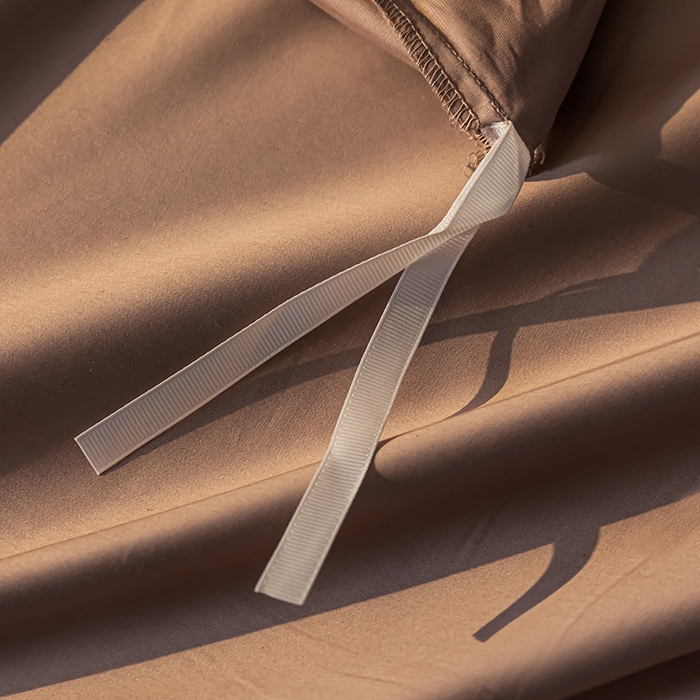 91家纺网 家纺一手货源 找家纺 轩和 2024新款70支埃及匹马棉纯色四件套床笠床单款5个尺寸不断货 山茶色