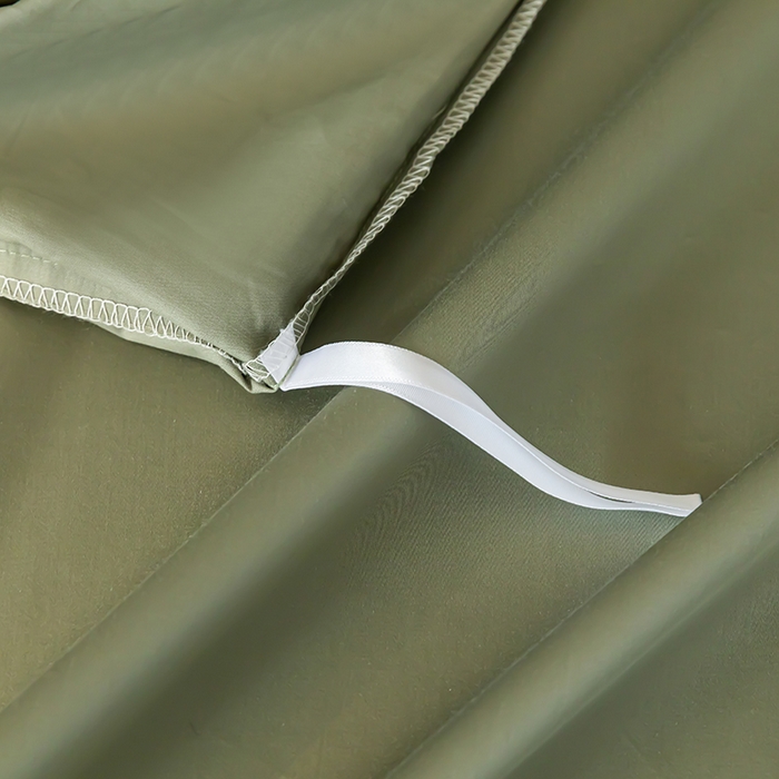 91家纺网 家纺一手货源 找家纺 轩和 2024新款70支埃及匹马棉纯色四件套床笠床单款5个尺寸不断货 迷雾绿