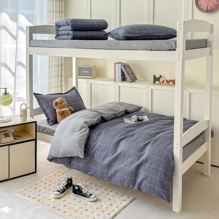 鑫宇 2025新款磨毛130g加厚学生宿舍三件套床单床笠款学生上下铺六件套 安格利