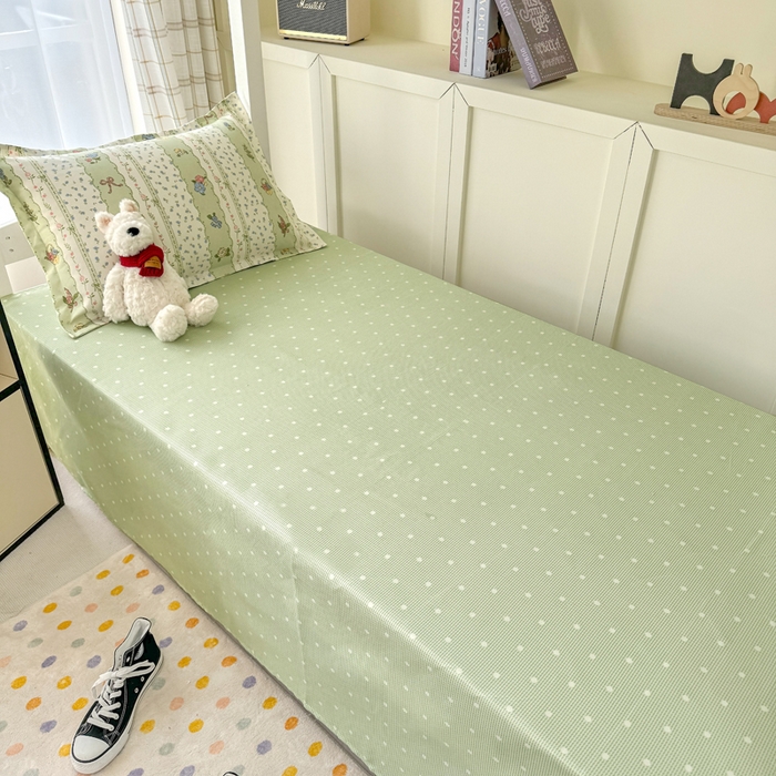 91家纺网 家纺一手货源 找家纺 鑫宇 2025新款磨毛130g加厚学生宿舍三件套床单床笠款学生上下铺六件套 采薇