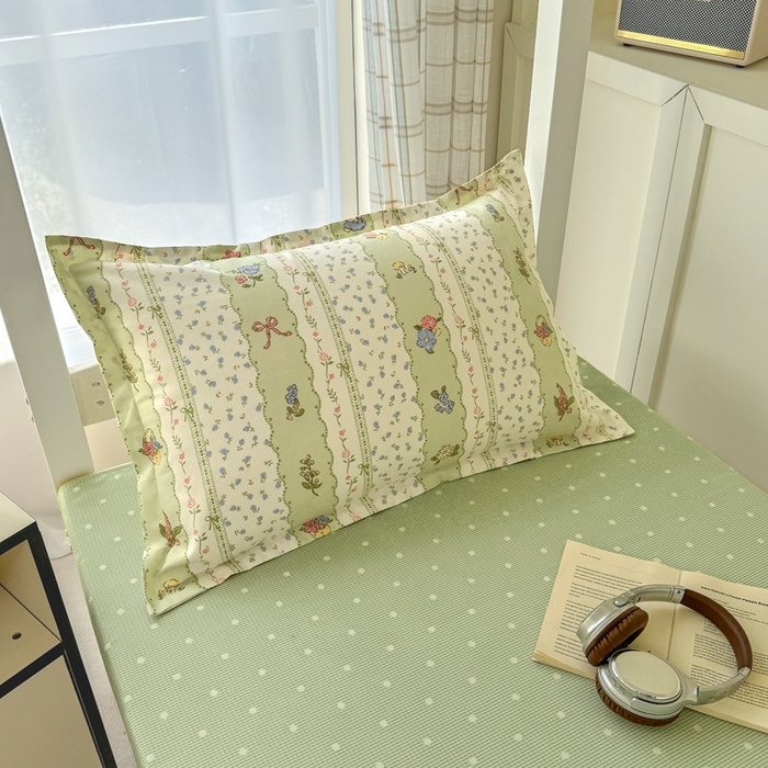 91家纺网 家纺一手货源 找家纺 鑫宇 2025新款磨毛130g加厚学生宿舍三件套床单床笠款学生上下铺六件套 采薇