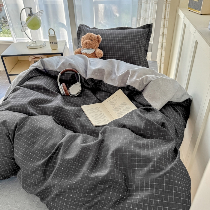 91家纺网 家纺一手货源 找家纺 鑫宇 2025新款磨毛130g加厚学生宿舍三件套床单床笠款学生上下铺六件套 轨迹