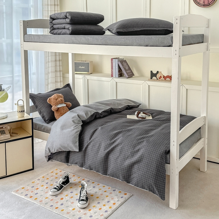 鑫宇 2025新款磨毛130g加厚学生宿舍三件套床单床笠款学生上下铺六件套 轨迹