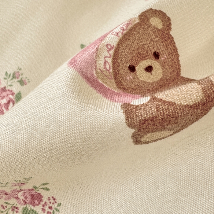 91家纺网 家纺一手货源 找家纺 鑫宇 2025新款磨毛130g加厚学生宿舍三件套床单床笠款学生上下铺六件套 花园熊宝