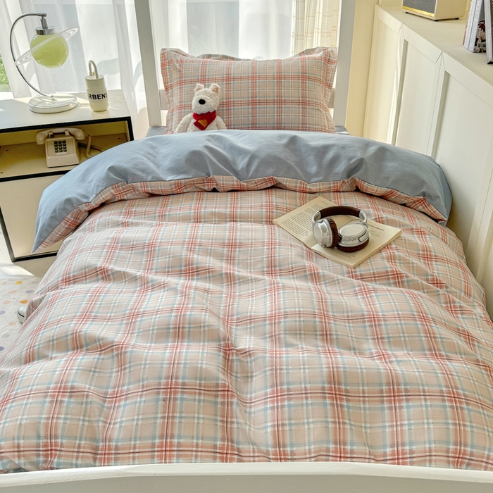 91家纺网 家纺一手货源 找家纺 鑫宇 2025新款磨毛130g加厚学生宿舍三件套床单床笠款学生上下铺六件套 奇遇