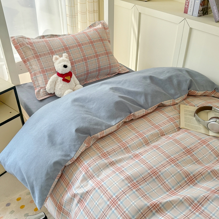 91家纺网 家纺一手货源 找家纺 鑫宇 2025新款磨毛130g加厚学生宿舍三件套床单床笠款学生上下铺六件套 奇遇