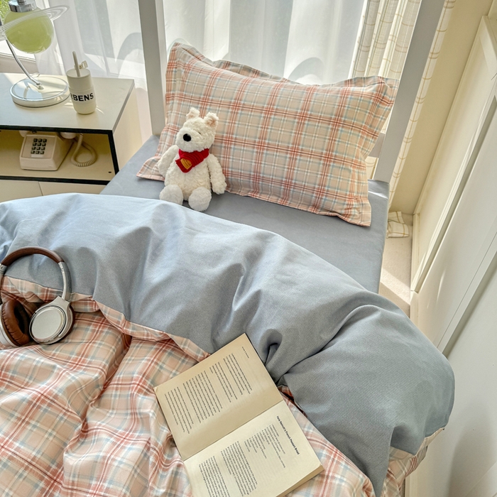 91家纺网 家纺一手货源 找家纺 鑫宇 2025新款磨毛130g加厚学生宿舍三件套床单床笠款学生上下铺六件套 奇遇