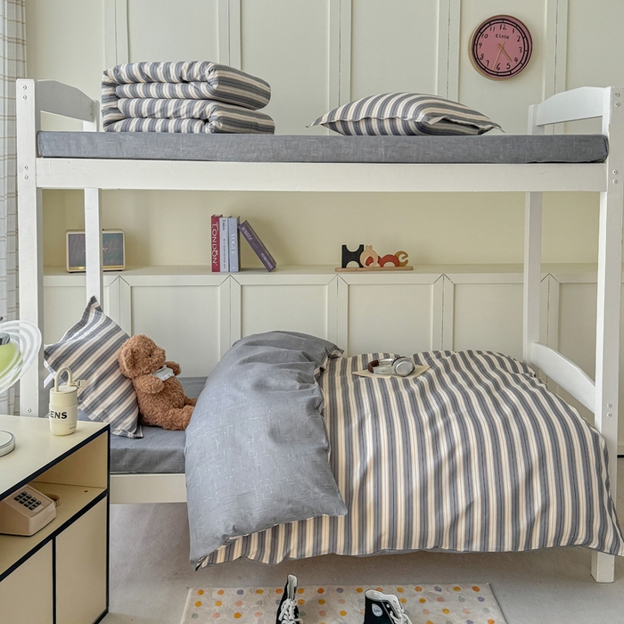 91家纺网 家纺一手货源 找家纺 鑫宇 2025新款磨毛130g加厚学生宿舍三件套床单床笠款学生上下铺六件套 维恩