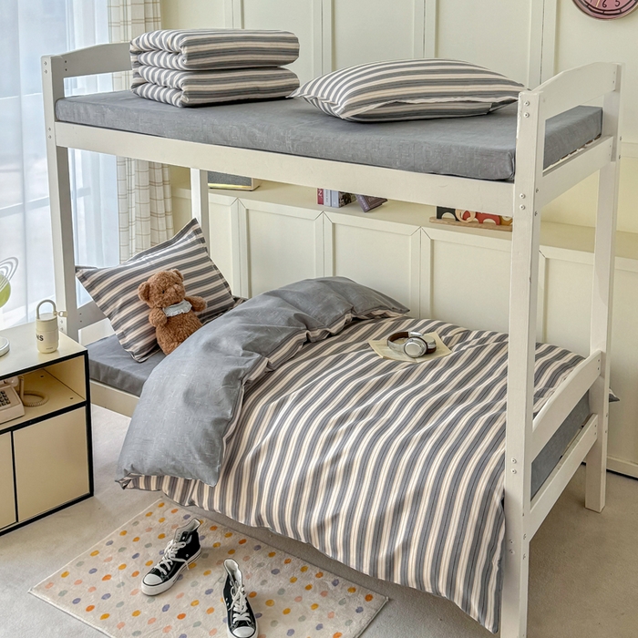 91家纺网 家纺一手货源 找家纺 鑫宇 2025新款磨毛130g加厚学生宿舍三件套床单床笠款学生上下铺六件套 维恩