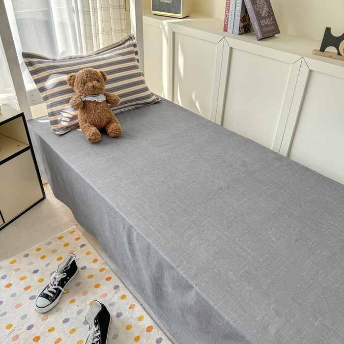 91家纺网 家纺一手货源 找家纺 鑫宇 2025新款磨毛130g加厚学生宿舍三件套床单床笠款学生上下铺六件套 维恩