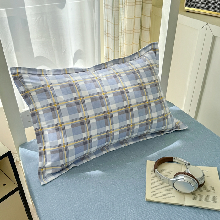 91家纺网 家纺一手货源 找家纺 鑫宇 2025新款磨毛130g加厚学生宿舍三件套床单床笠款学生上下铺六件套 亚里士