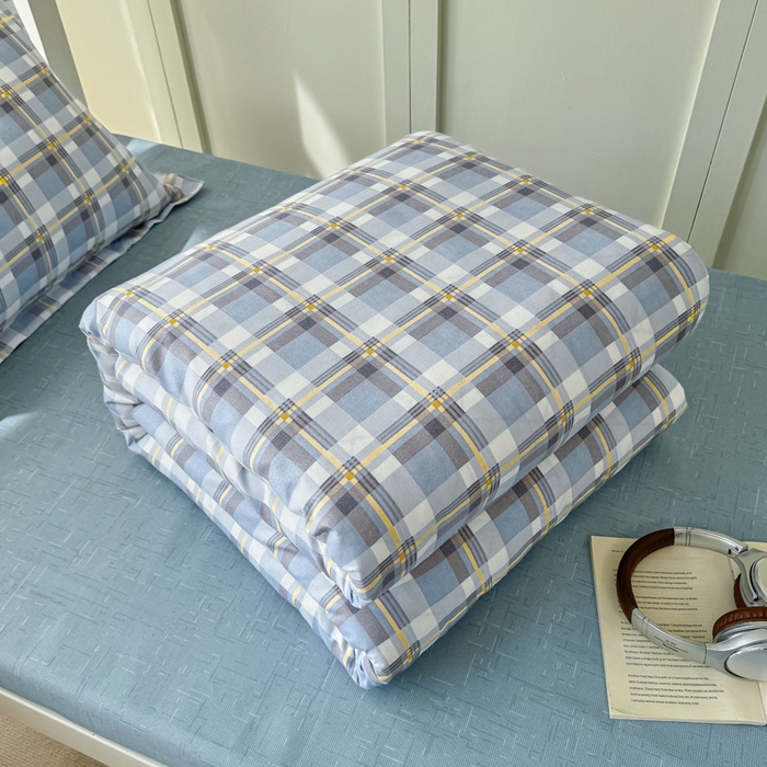 91家纺网 家纺一手货源 找家纺 鑫宇 2025新款磨毛130g加厚学生宿舍三件套床单床笠款学生上下铺六件套 亚里士