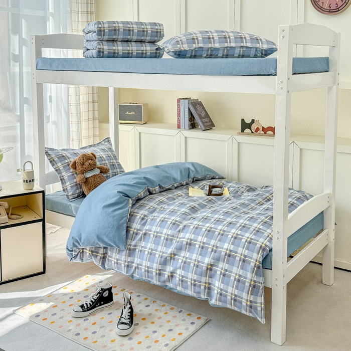 鑫宇 2025新款磨毛130g加厚学生宿舍三件套床单床笠款学生上下铺六件套 亚里士