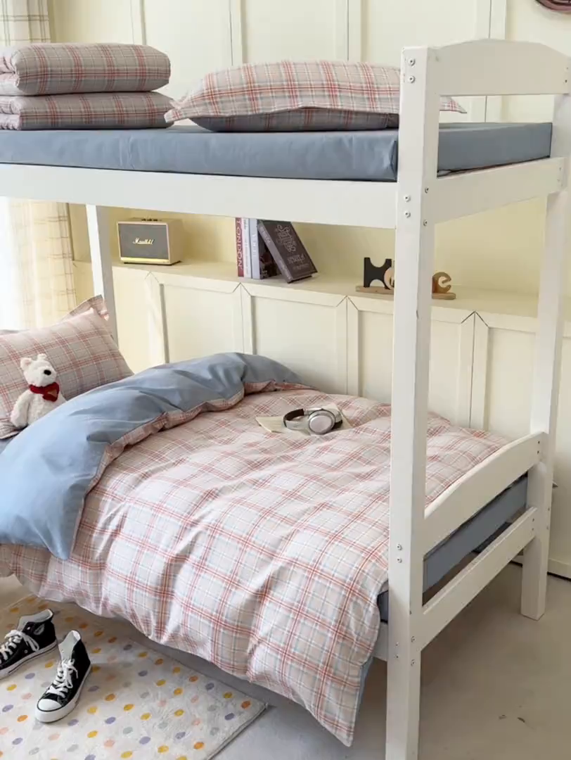 91家纺网 家纺一手货源 找家纺 鑫宇 2025新款磨毛130g加厚学生宿舍三件套床单床笠款学生上下铺六件套 奇遇