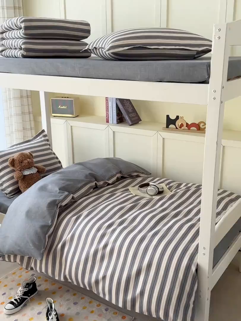 91家纺网 家纺一手货源 找家纺 鑫宇 2025新款磨毛130g加厚学生宿舍三件套床单床笠款学生上下铺六件套 维恩