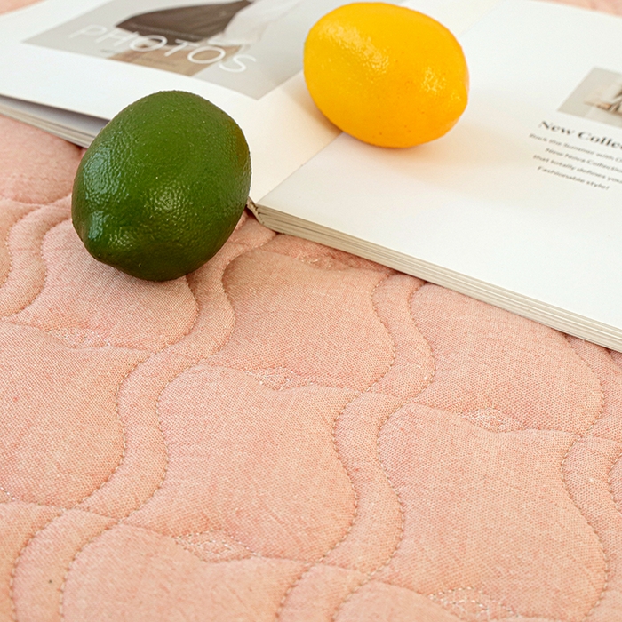 91家纺网 家纺一手货源 找家纺 豪选家纺 2025新款A类抗菌高支高密纯棉色织正宗双层纱夹棉床笠 蔷薇粉