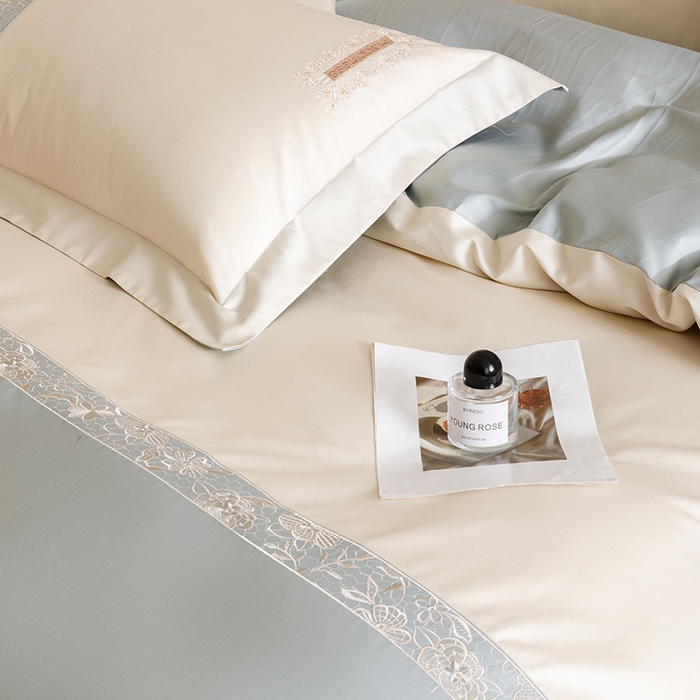 91家纺网 家纺一手货源 找家纺 （总）艾莱家纺 2025新款A类100支长绒棉纯棉四件套-玛格丽特