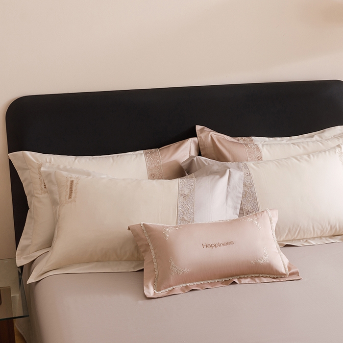 91家纺网 家纺一手货源 找家纺 艾莱家纺 2025新款A类100支长绒棉纯棉四件套-玛格丽特 玛格丽特-烟紫灰-奶油黄