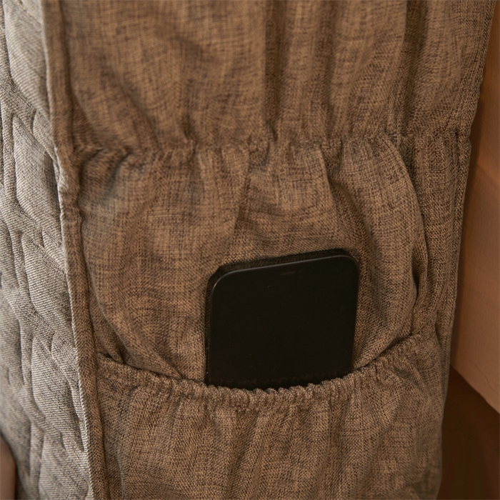 91家纺网 家纺一手货源 找家纺 情恒家纺 2025新款麻布全包床头罩 麻布-星光灰