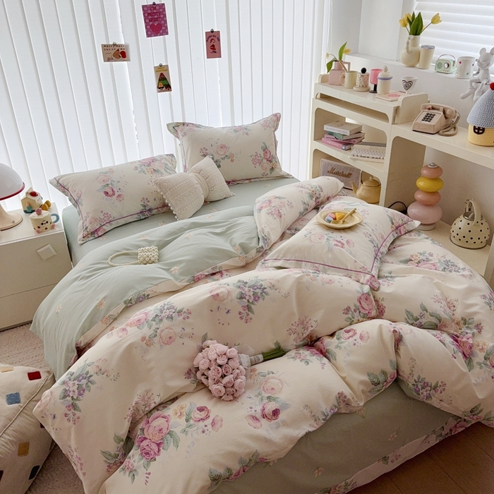 91家纺网 家纺一手货源 找家纺 于果 2025新款全棉13370四件套 尤梨