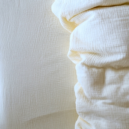 91家纺网 家纺一手货源 找家纺 （总）山舍家居 2025新款皱皱双层纱纯色四件套